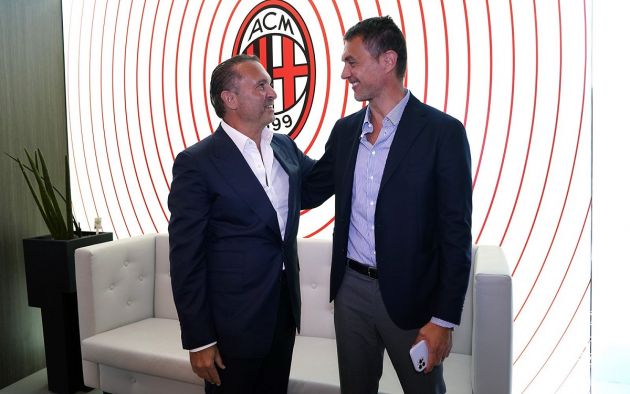 Cardinale and Maldini Milan