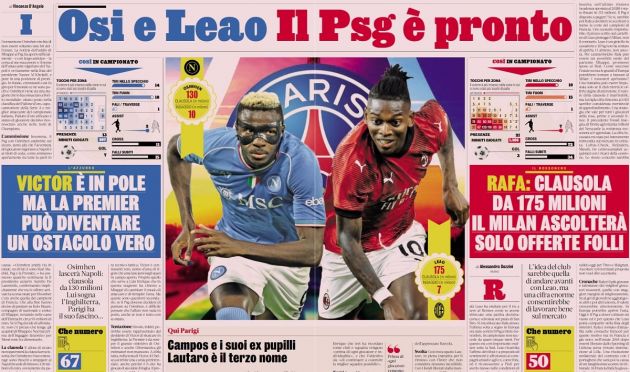 Leao and Osimhen Gazzetta